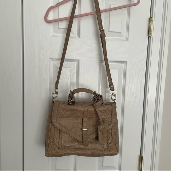 Tory Burch 797 Medium Crocodile-Embossed Satchel - Picture 6 of 14